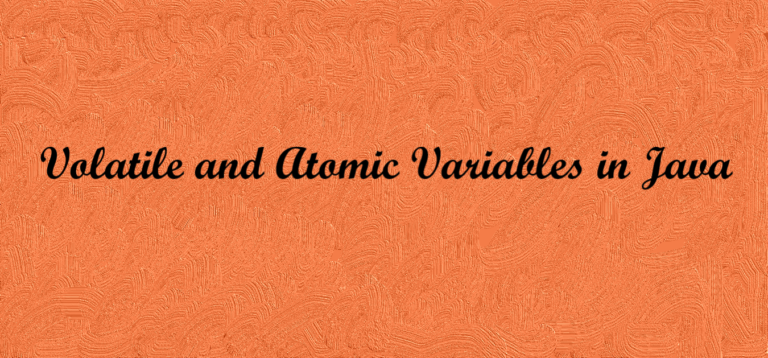 volatile and atomic