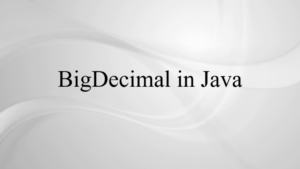 BigDecimal in Java