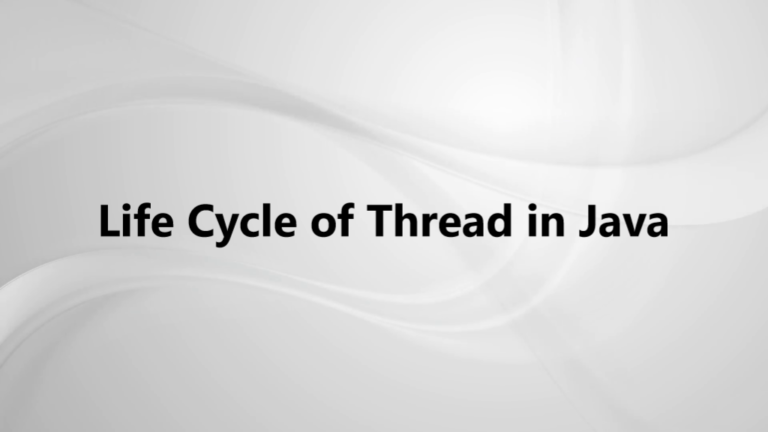 Life Cycle of Thread in Java